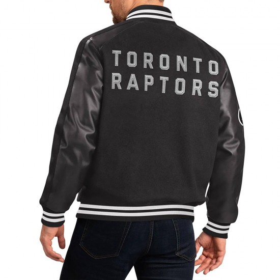 Toronto Raptors Varsity Black Wool/Leather Jacket