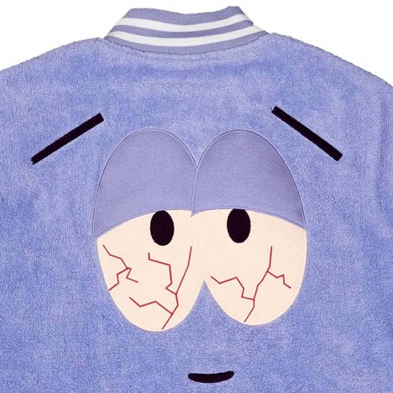 Towelie Purple and White Varsity Jacket