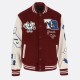 True Religion Maroon Varsity Jacket