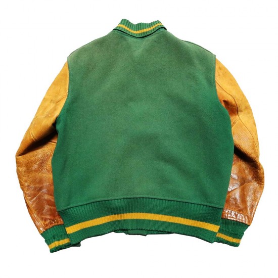 USF Green and Tan Varsity Jacket