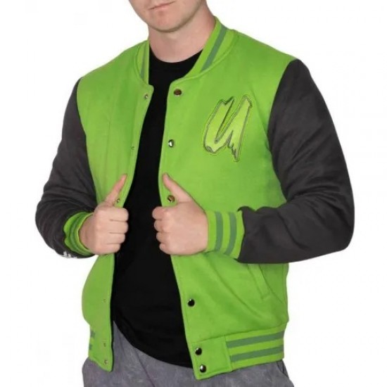 Unspeakable Letterman Green and Black Jacket