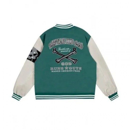 Varsity Buns Guts Battle Bid Heart Skull Wool Jacket