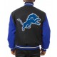 Varsity Detroit Lions Royal Blue and Black Wool Jacket