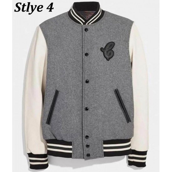 Varsity Icon Leather & Wool Jacket