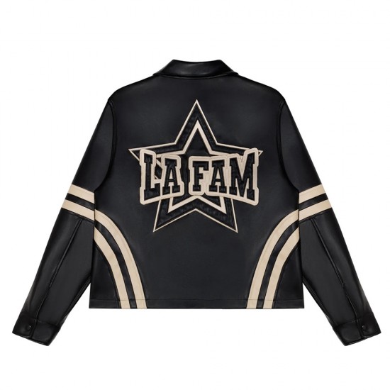 Varsity La Fam Retro Leather Jacket