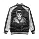 Varsity Misfits Black and Gray Satin Jacket