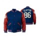 Varsity NY Giants Darius Slayton Blue and Red Jacket