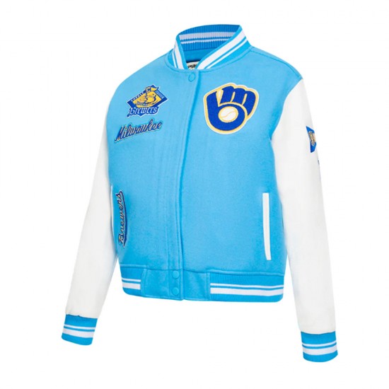 Varsity Retro Classic Rib Milwaukee Brewers Jacket