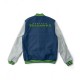 Varsity Seattle Seahawks Gray and Navy Blue Jacket