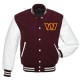 Washington Commanders Letterman White and Maroon Jacket