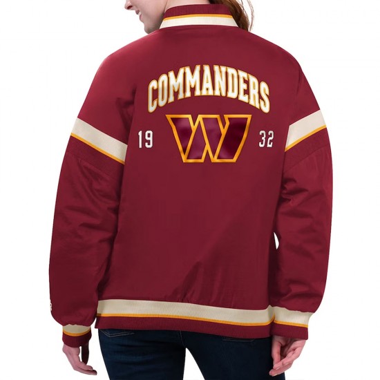 Washington Commanders Tournament Maroon Varsity Jacket