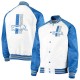 White/Blue Detroit Lions Clean Up Throwback Satin Jacket