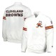 White Cleveland Browns The Power Forward Satin Jacket