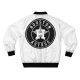 White Houston Astros Bomber Full-Zip Satin Jacket