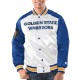 White/Royal Golden State Warriors Renegade Varsity Satin Jacket