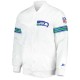 White Seattle Seahawks The Power Forward Satin Jacket