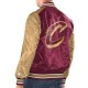 Wine/Gold Cleveland Cavaliers Renegade Varsity Satin Jacket