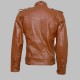 New Mens Winterwear Men Tan Leather Jacket