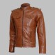 New Mens Winterwear Men Tan Leather Jacket