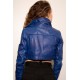 Women Future Trunks Capsule Corp Dragon Ball Purple Blue Leather Jacket