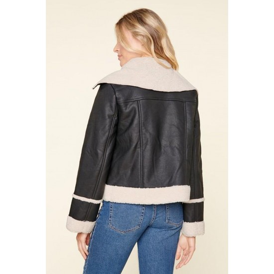 Women Victoria Faux Leather Jacket