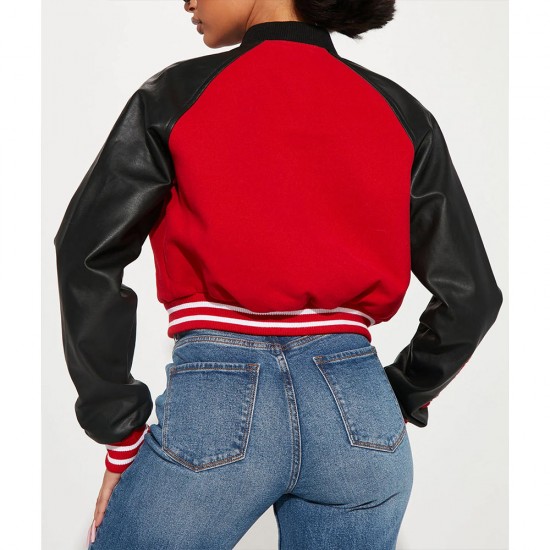 Women’s Chicago Bulls Cropped Varsity Jacket