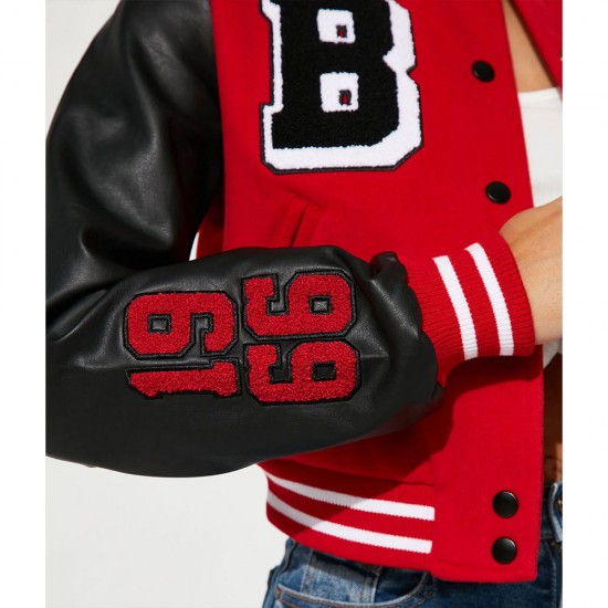 Women’s Chicago Bulls Cropped Varsity Jacket