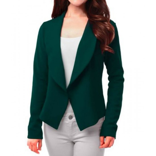 Women’s Open Front Hunter Green Wool Jacket