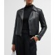 Women’s Vince Zip Front Leather Jacket