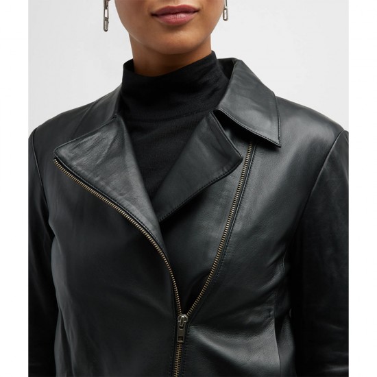 Women’s Vince Zip Front Leather Jacket