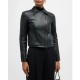 Women’s Vince Zip Front Leather Jacket