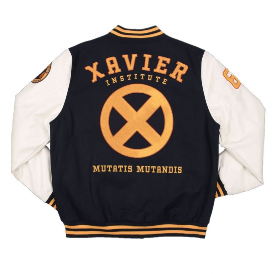 Xavier Institute Black and White Varsity Jacket