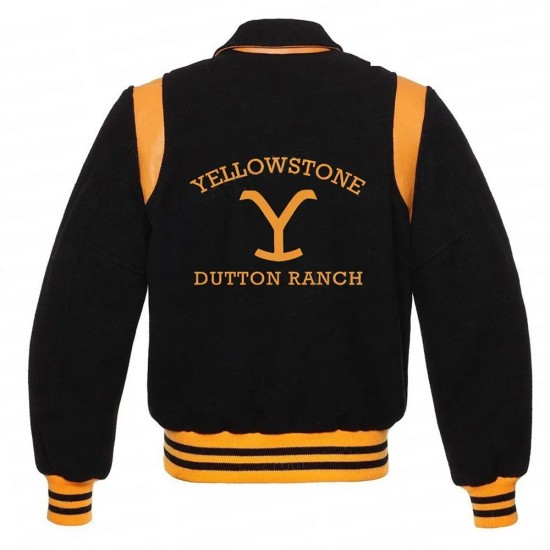 Yellowstone Dutton Ranch Teddy Wool Varsity Jacket