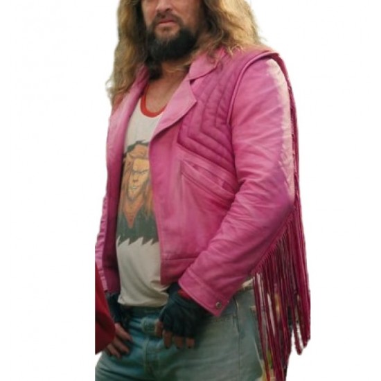 A Minecraft Movie Jason Momoa Pink Leather Jacket