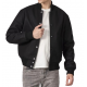 All-Wool Letterman Jacket in Sleek All-Black