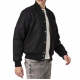 All-Wool Letterman Jacket in Sleek All-Black