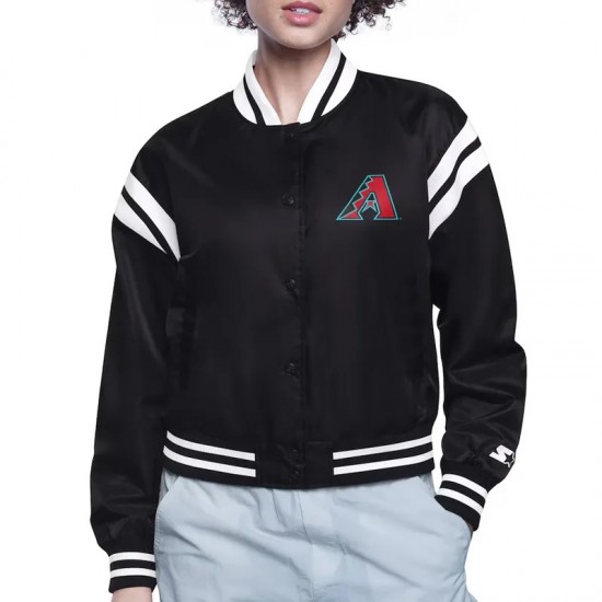 Arizona Diamondbacks Printed Logo Varsity Satin Jacket