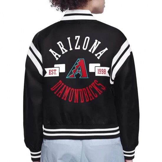 Arizona Diamondbacks Printed Logo Varsity Satin Jacket