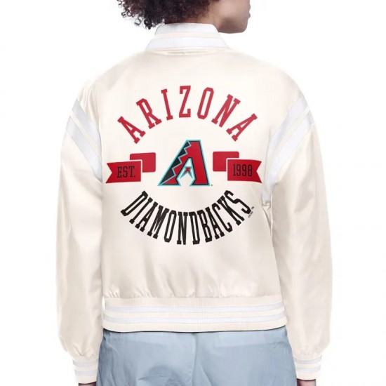 Arizona Diamondbacks Printed Logo Varsity Satin Jacket