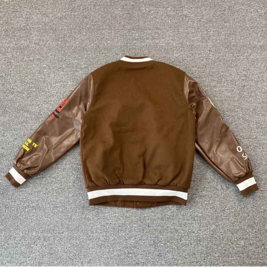 Astro World Brown Varsity Jacket