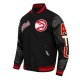 Atlanta Hawks Script Tail Classic Rib Varsity Jacket