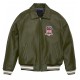 Avirex Icon Olive Green Bomber Leather  Jacket