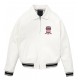 Avirex Icon White Bomber Leather  Jacket