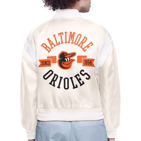 Baltimore Orioles Printed Logo Varsity Satin Jacket