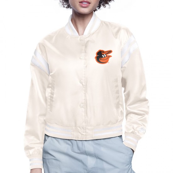 Baltimore Orioles Printed Logo Varsity Satin Jacket