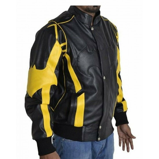 Mens Batman Arkham Knight Leather Jacket Costume