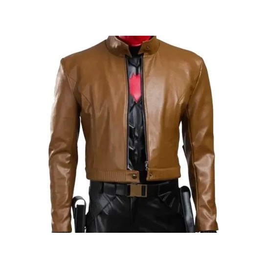 Batman Under The Red Hood Leather Jacket