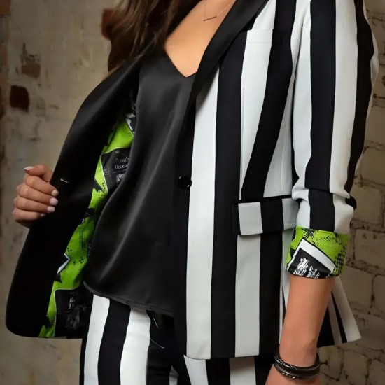 Beetlejuice Halloween Jacket – Iconic Striped Costume for Halloween