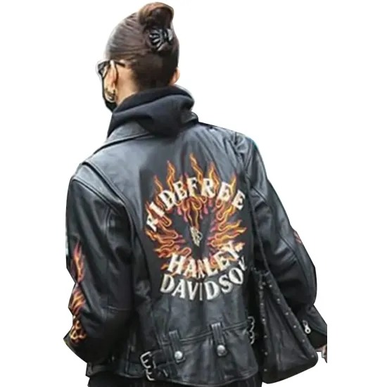 Bella Hadid Moto Leather Jacket