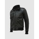 Black Bomber Leather Jacket